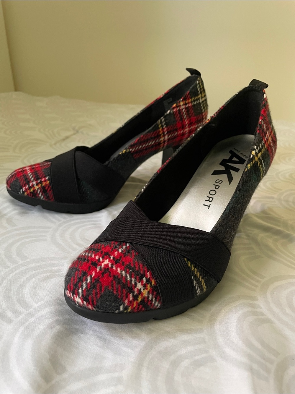 Anne Klein Sport Ximom Plaid Heels - 7